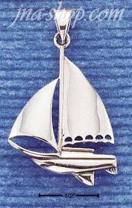 Sterling Silver LARGE HIGH POLISH SAILBOAT