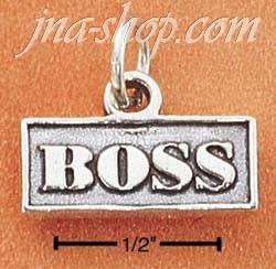 Sterling Silver "BOSS" CHARM