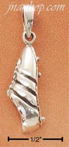 Sterling Silver DIAMOND CUT TRACK SHOE CHARM