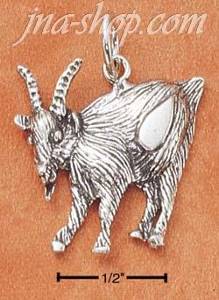 Sterling Silver ANTIQUED GOAT CHARM