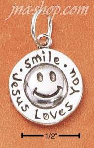 Sterling Silver "SMILE JESUS LOVE YOU" CHARM