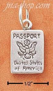 Sterling Silver PASSPORT CHARM