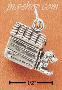 Sterling Silver DOG IN DOGHOUSE CHARM