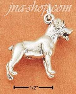 Sterling Silver 3D ROTTWEILER CHARM