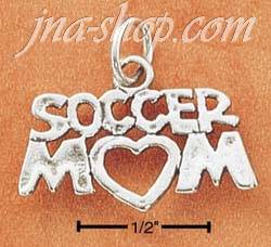 Sterling Silver "SOCCER MOM" CHARM