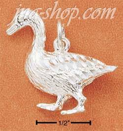 Sterling Silver DIAMOND CUT DUCK CHARM