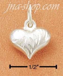 Sterling Silver TINIEST ETCHED HEART CHARM