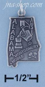 Sterling Silver ALABAMA STATE CHARM