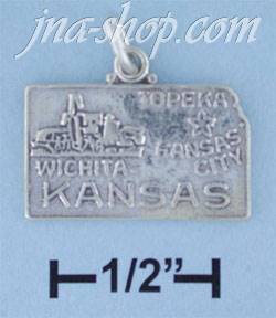 Sterling Silver KANSAS STATE CHARM