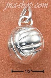 Sterling Silver HIGH POLISH VOLLEYBALL CHARM