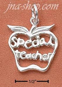 Sterling Silver "SPECIAL TEACHER" APPLE CHARM