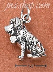 Sterling Silver 3-D ST.BERNARD CHARM