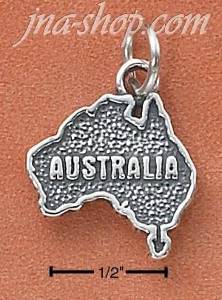 Sterling Silver "AUSTRALIA" MAP CHARM