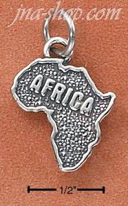 Sterling Silver "AFRICA" MAP CHARM