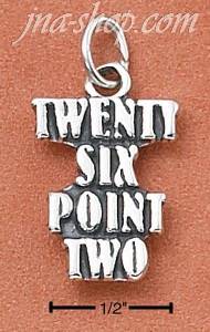 Sterling Silver "TWENTY SIX POINT TWO" MARATHON CHARM