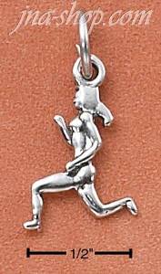 Sterling Silver WOMAN RUNNER CHARM