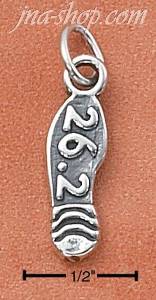 Sterling Silver "26.2" SNEAKER SOLE CHARM