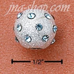 Sterling Silver MARCH FIREBALL SLIDE CHARM (2MM CENTER HOL