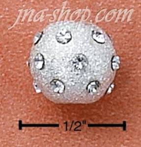 Sterling Silver APRIL FIREBALL SLIDE CHARM (2MM CENTER HOLE