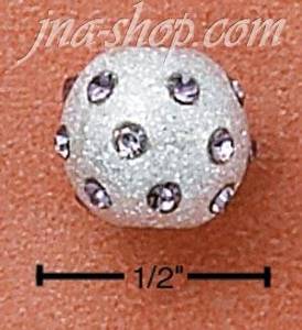 Sterling Silver JUNE FIREBALL SLIDE CHARM (2MM CENTER HOLE)