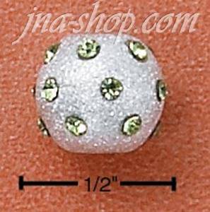 Sterling Silver AUGUST FIREBALL SLIDE CHARM (2MM CENTER HOLE