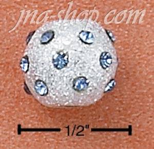 Sterling Silver DECEMBER FIREBALL SLIDE CHARM (2MM CENTER