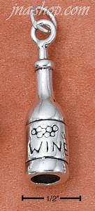 Sterling Silver BOTTLE OF WINE CHARM