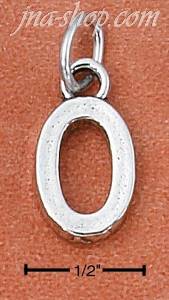 Sterling Silver "0" ZERO CHARM