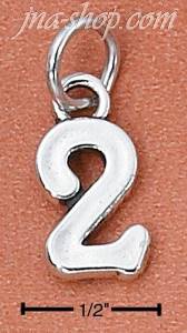 Sterling Silver "2" TWO CHARM