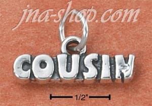 Sterling Silver "COUSIN" CHARM