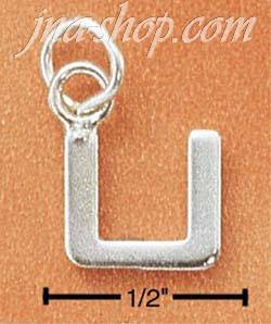 Sterling Silver FINE LINED "U" CHARM