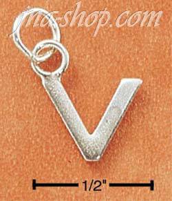 Sterling Silver FINE LINED "V" CHARM