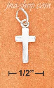 Sterling Silver SMALL 5/8" PLAIN SKINNY CROSS CHARM