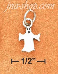 Sterling Silver HIGH POLISH FLAT GHOST CHARM