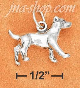 Sterling Silver 3D ANTIQUED JACK RUSSELL TERRIER DOG CHARM