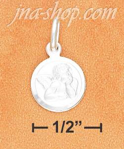 Sterling Silver ITALIAN 10MM ROUND SATIN FINISH RAFAEL CHARM