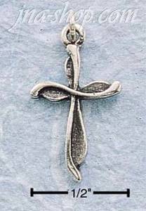 Sterling Silver SMALL SWIRL CROSS CHARM