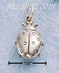 Sterling Silver ANTIQUED LADYBUG CHARM