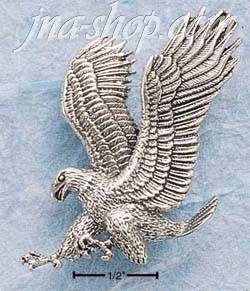 Sterling Silver LARGE LANDING BALD EAGLE CHARM