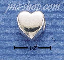 Sterling Silver HEART SHAPED SPACER BEAD