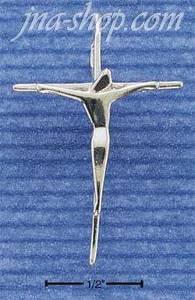 Sterling Silver FREE-FORM MODERN CRUCIFIX CHARM