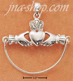 Sterling Silver CLADDAGH CHARM HOLDER