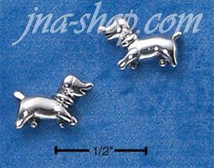 Sterling Silver WALKING PUPPY POST EARRINGS