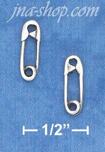 Sterling Silver SAFETY PIN POST EARRINGS