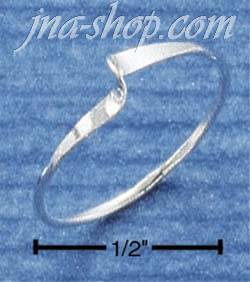 Sterling Silver Wave CenterTwist Ring size 7