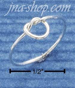 Sterling Silver HP LOOSE LOVE KNOT RING SIZES 4-10