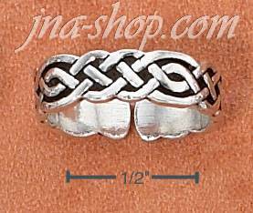 Sterling Silver CELTIC WEAVE TOE RING