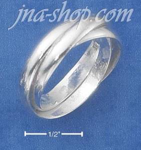 Sterling Silver 4MM TRIPLE BAND SLIDE RING (5-13)