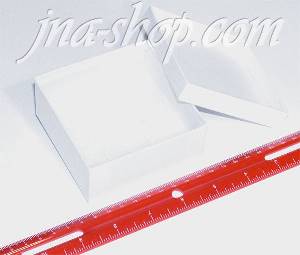 WHITE COTTON FILLED GIFT BOX 3-1/2" X 3-1/2" X 1-1/2"