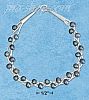 Sterling Silver 7" DOUBLE STRAND TWIST LIQUID SILVER W/ GRAY FWP